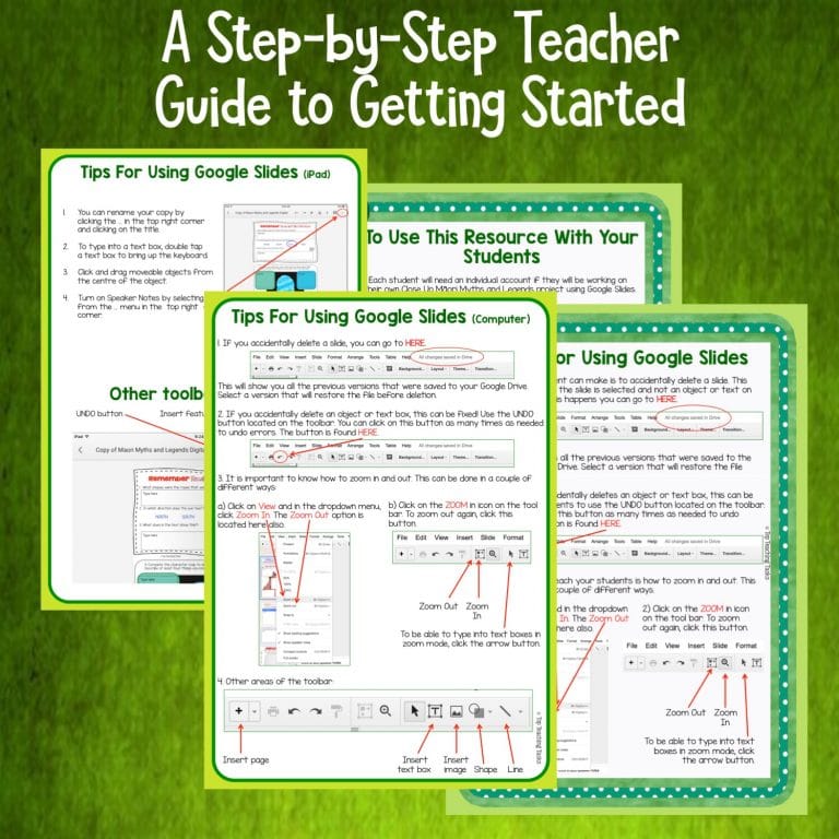 Myths and Legends Digital Reading Comprehension Activity for Google ...