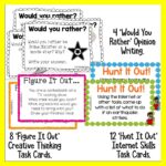 Early Finishers Activities Task Cards Volume Two c
