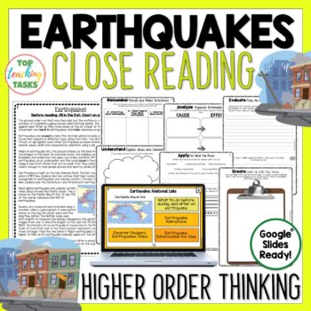 Earthquakes Reading Comprehension Passages and Questions - Top Teaching ...