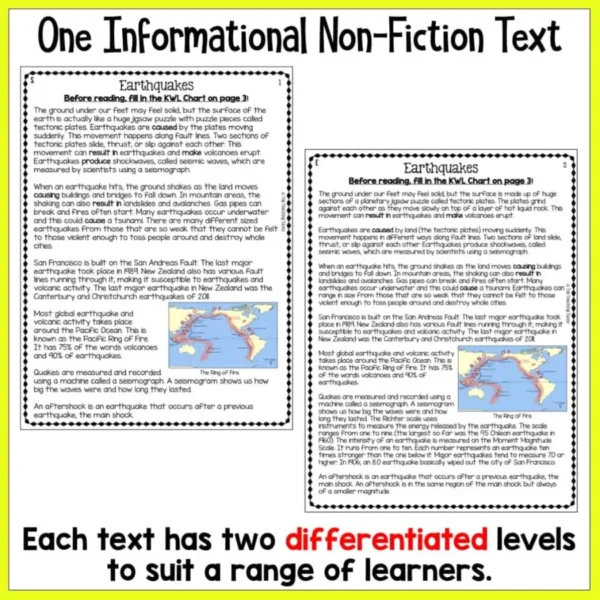 Earthquakes-Reading-Comprehension-Passages-and-Questions Earthquakes-Reading-Comprehension-Passages-and-Questions