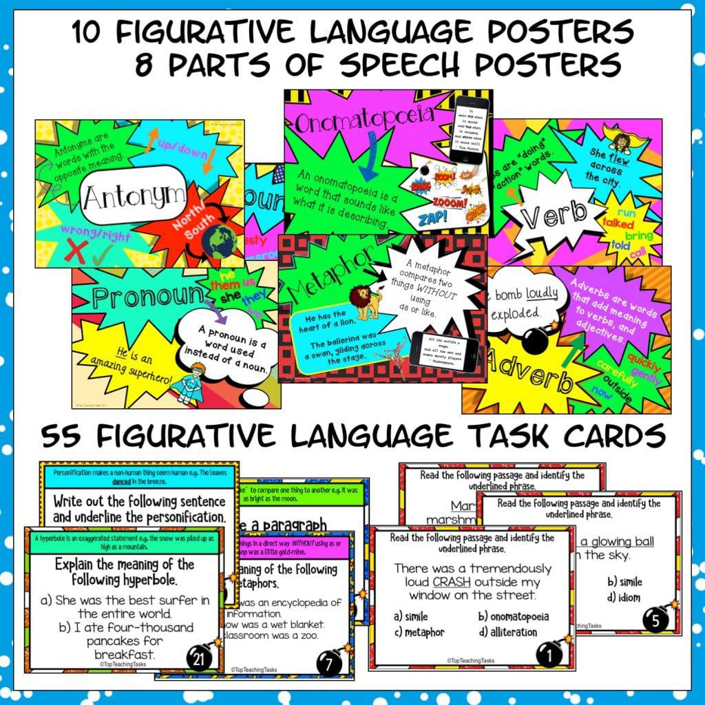 writing skills bundle activities posters and task cards year 7 and 8