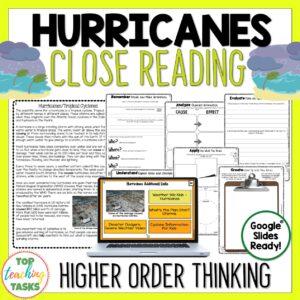 Hurricanes And Tropical Cyclones Reading Comprehension Passages And 