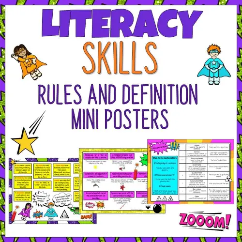 Mini literacy skills poster Mini literacy skills poster