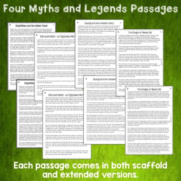 Myths-and-Legends-Traditional-Literature-Comprehension-Passages-and-Questions-2a Myths-and-Legends-Traditional-Literature-Comprehension-Passages-and-Questions-2a