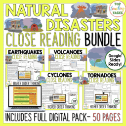 Natural Disasters Reading Comprehension Passages and Questions BUNDLE ...