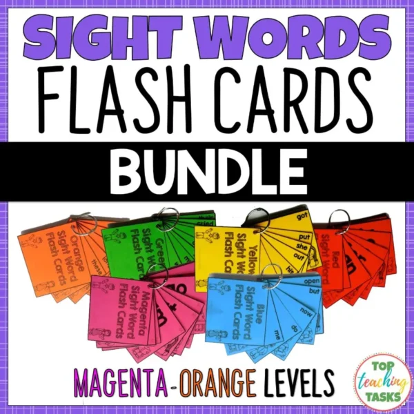 New-Zealand-Sight-Words-Flash-Cards-for-Magenta-to-Orange-Levels