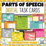Parts of Speech Digital Task Cards Paperless Google Drive Resource