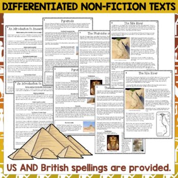 Ancient Egypt Reading Comprehension Passages and Questions BUNDLE - Top ...