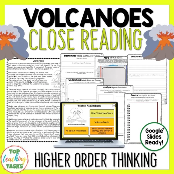 Volcanoes Reading Comprehension Passages and Questions - Top Teaching Tasks