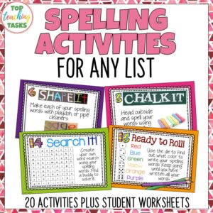 Spelling Activities For Any List of Words