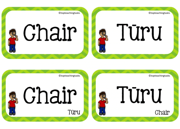 Te Reo in the Classroom Multi purpose Te Reo and English Cards EDITABLE 2 Te Reo in the Classroom Multi purpose Te Reo and English Cards EDITABLE 2