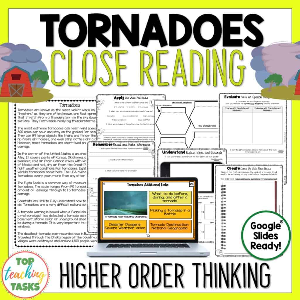 Tornadoes Reading Comprehension Passages and Questions - Top Teaching Tasks