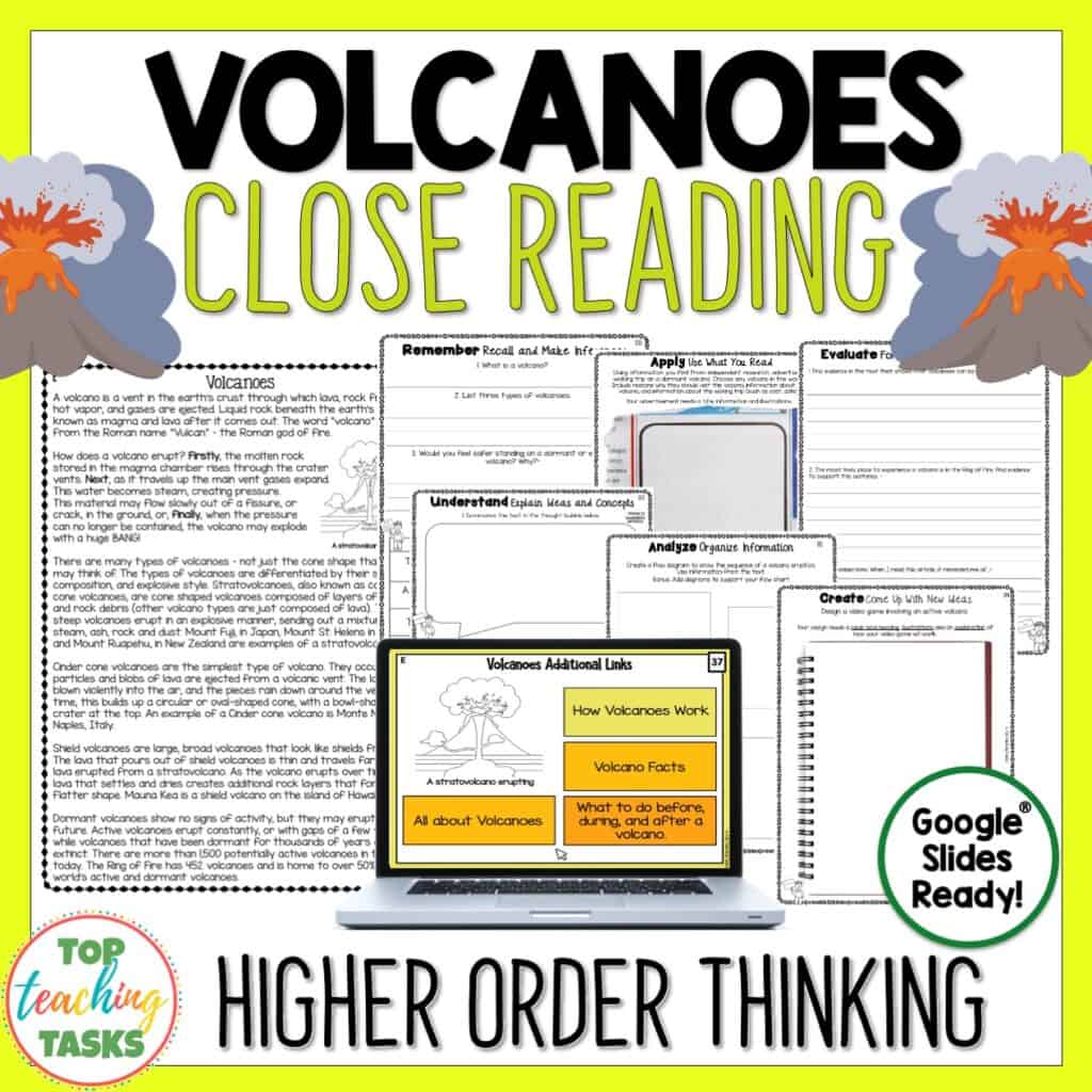 Volcanoes Reading Comprehension Passages and Questions Top Teaching Tasks
