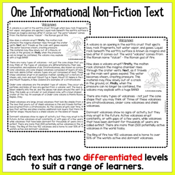 Volcanoes-Reading-Comprehension-Passages-and-Questions Volcanoes-Reading-Comprehension-Passages-and-Questions