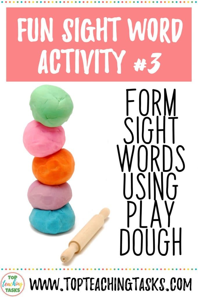 Play Dough Sight Words Activity