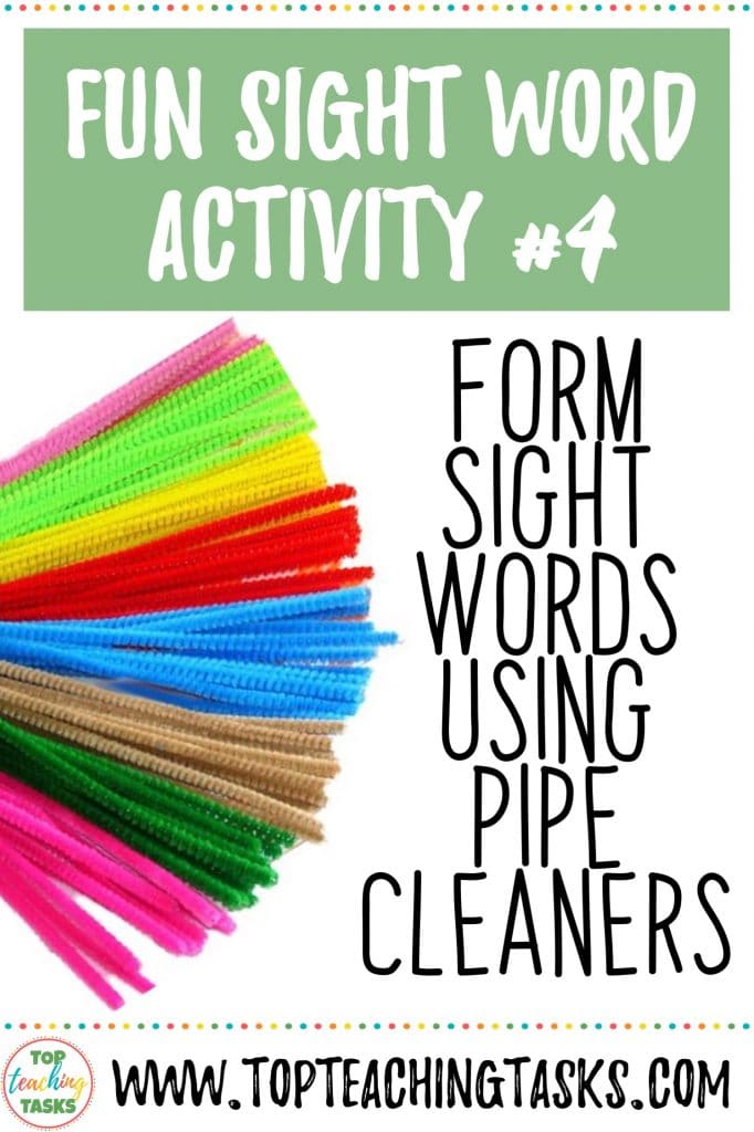 Pipe Cleaner Sight Words Activities