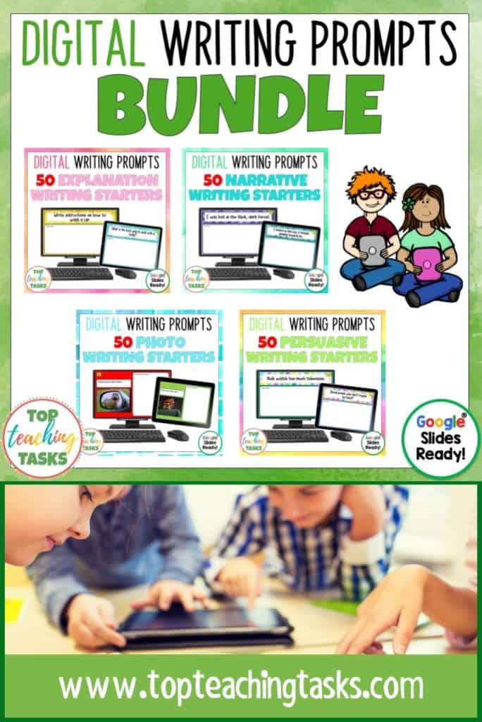 Go paperless with our Digital Writing Prompts Bundle! 