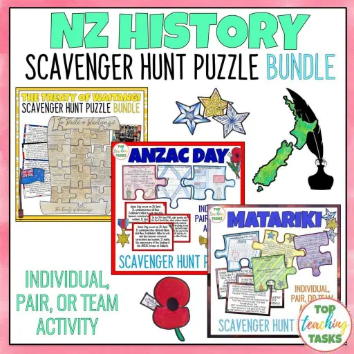 New-Zealand-History-Reading-Comprehension-Scavenger-Hunt-Bundle-1024x1024