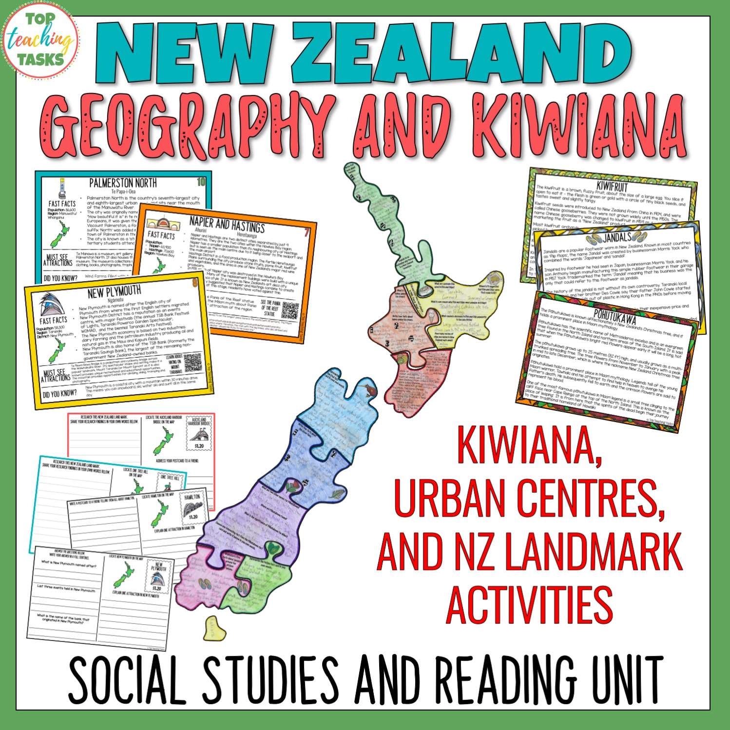 New Zealand Geography and Kiwiana Unit