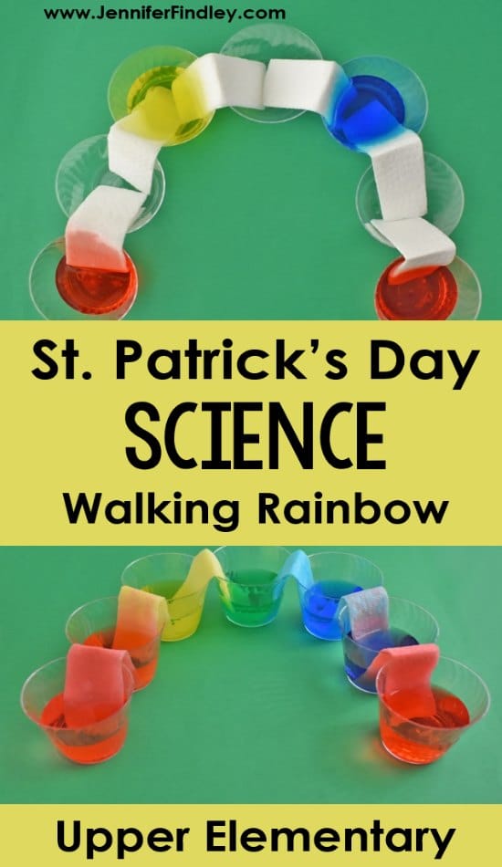 The Walking Rainbow demonstration is a perfect St. Patrick's Day science activity
