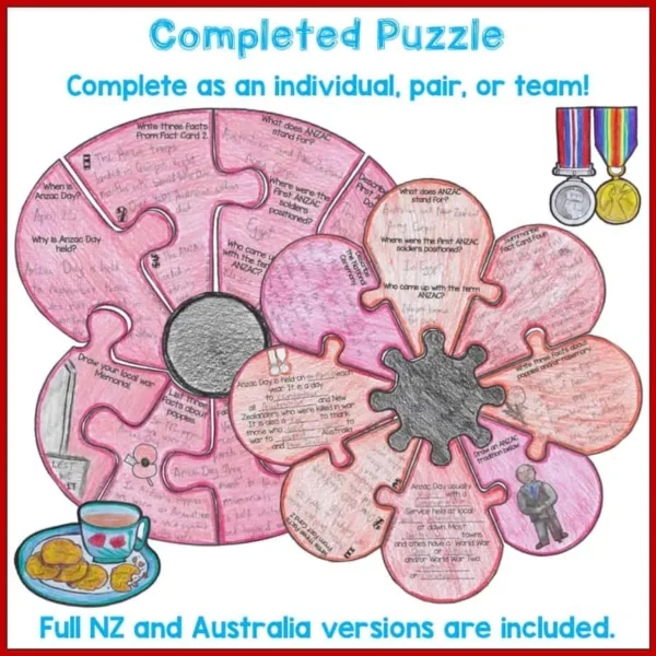 Anzac Day Scavenger Hunt Puzzle for Year 3 and 4 d Anzac Day Scavenger Hunt Puzzle for Year 3 and 4 d