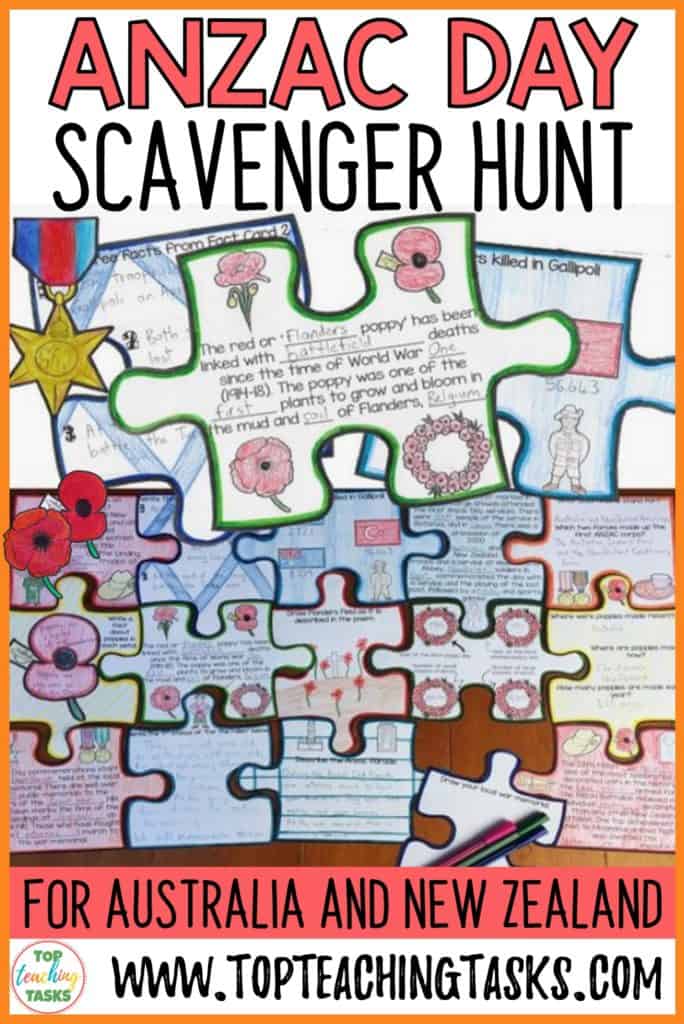 Anzac Day Scavenger Hunt Puzzle Poste