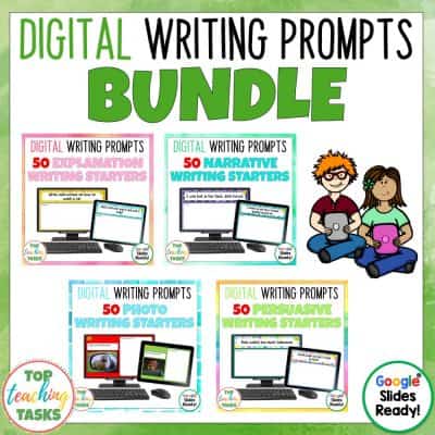 Photo Digital Writing Prompts for Google Drive® - Top Teaching Tasks