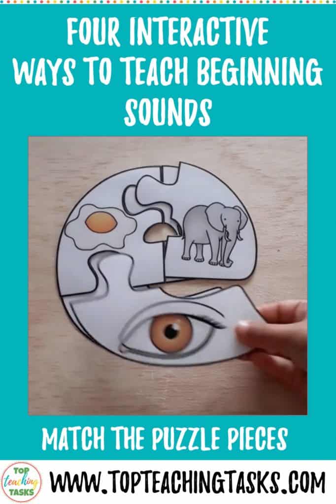 Puzzle Pieces - Four Interactive Ways to Teach Beginning Sounds