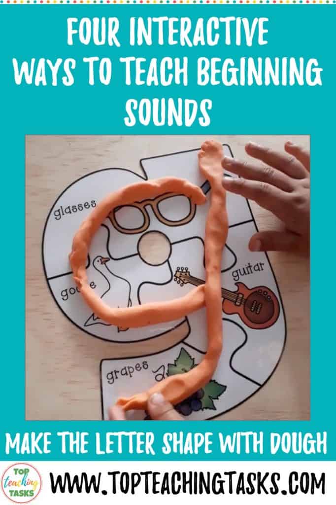 Letter Shapes with Dough - Four Interactive Ways to Teach Beginning Sounds