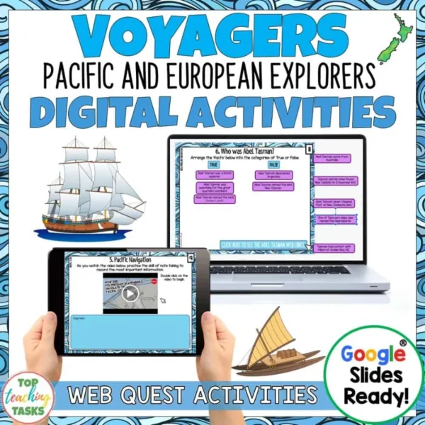 New Zealand Explorers Digital Webquest for Google Slides a