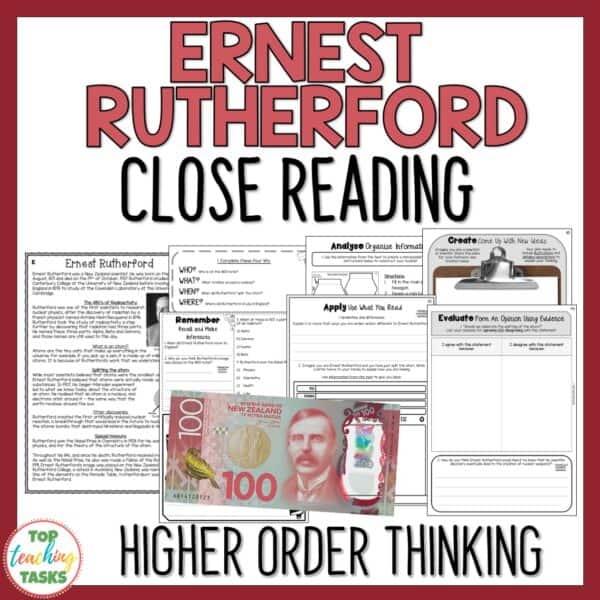 Ernest Rutherford reading activities