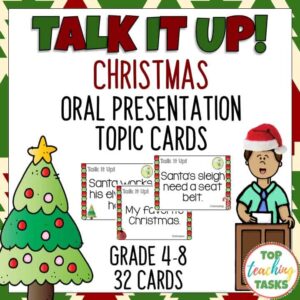 Christmas Speech Topic Cards