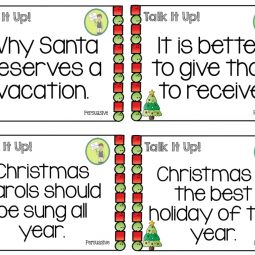 Christmas Speech Topic Cards for Public Speaking Oral Presentations ...