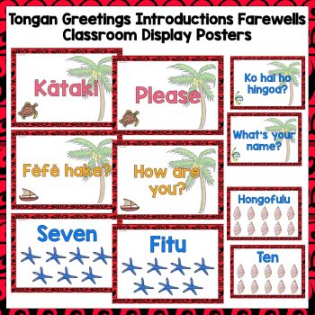 Tongan Language Posters - Greetings, Introductions, And Farewells 