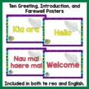 Te Reo Māori Greetings, Introductions, and Farewells Posters a