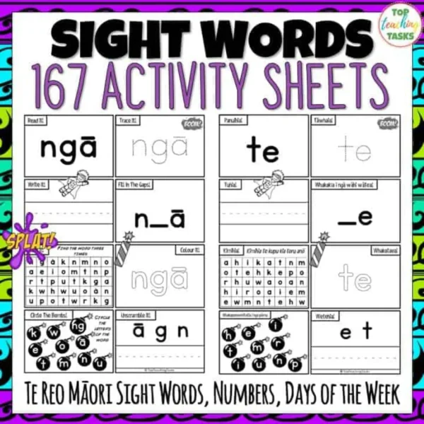 Te-Reo-Maori-Sight-Word-Activity-Sheets