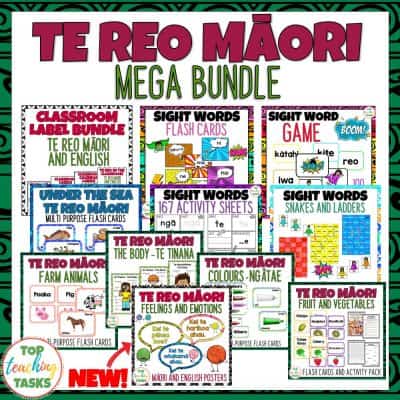 Te Reo Maori BUNDLE Sight Words Flash Cards Displays Maori Language Week Top Teaching Tasks