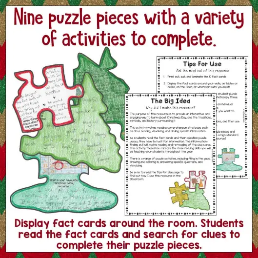 christmas reading puzzle b christmas reading puzzle b