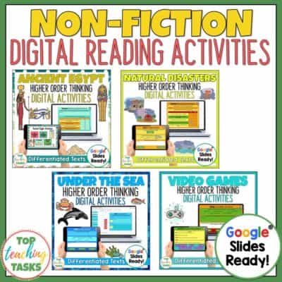 Digital Non-fiction Reading Comprehension For Google Classroom - Top 