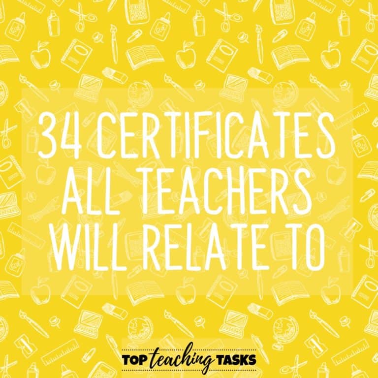 34 Staff Certificates That All Teachers Will Relate To