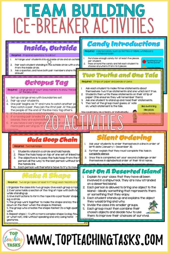 Team Building Activities to build your positive classroom culture