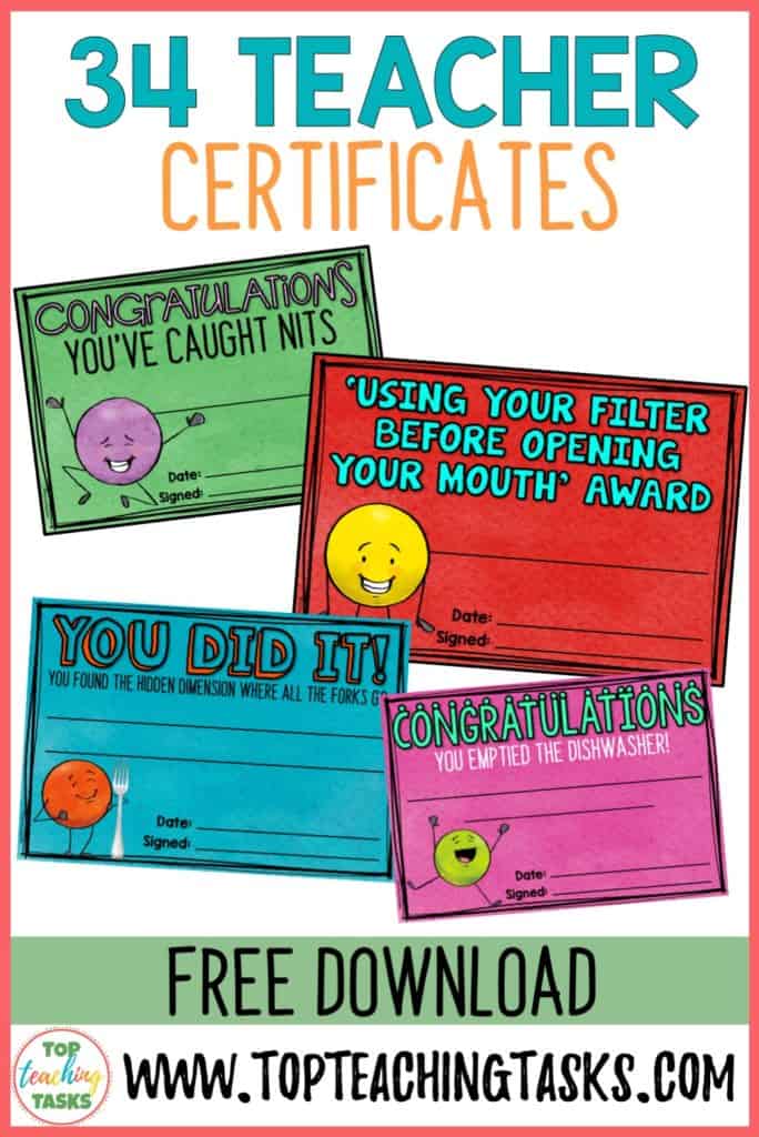 Teacher certificate freebies 1