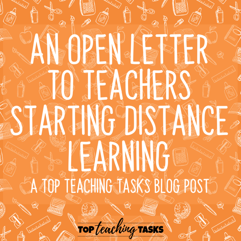 An Open Letter to Teachers Starting Distance Learning