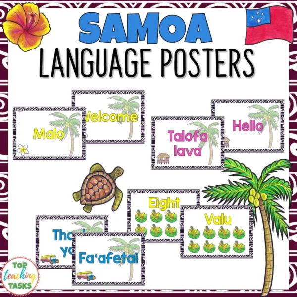 Samoan Greetings, Introductions, Farewells Display Posters