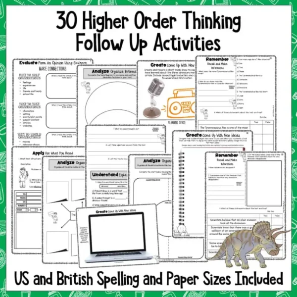 Dinosaurs Reading Comprehension Passages and Questions c Dinosaurs Reading Comprehension Passages and Questions c