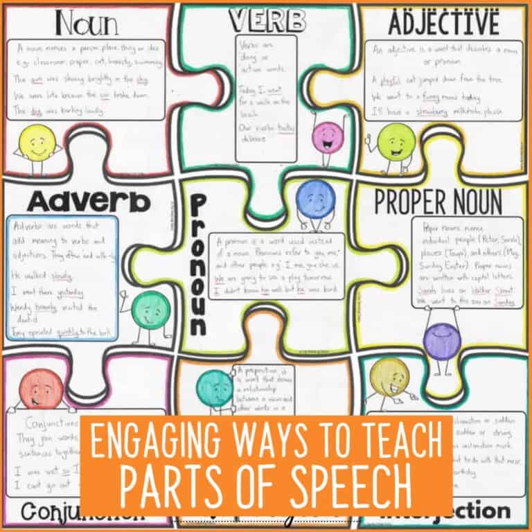 Engaging Ways to Teach Parts of Speech In Your Classroom