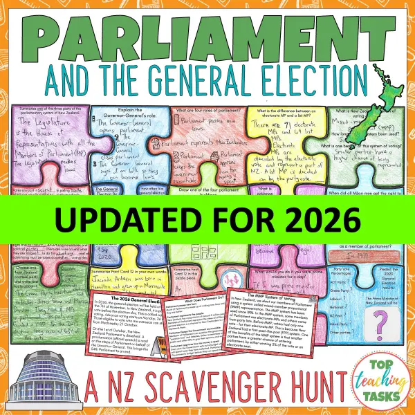 NZ Election and parliament puzzle NZ Election and parliament puzzle