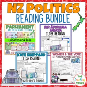 New Zealand Politics Reading Activities Bundle