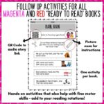 Magenta and Red Ready to Read follow up activities 2