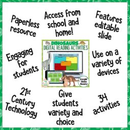 Dinosaurs Digital Reading Comprehension Google Slides | Digital ...
